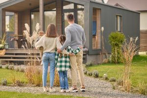 A family with their dream prefab house