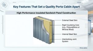Insulated sandwich panel construction used by porta cabin suppliers in Dubai