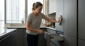 Maintaining a Modular Kitchen Dubai with regular cabinet and hardware care