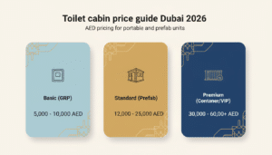 Toilet cabin price guide Dubai  2026 - AED pricing for portable and prefab units