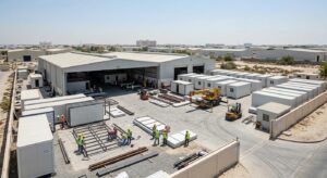 Bait Al Maha portacabin manufacturing facility in Sharjah, UAE