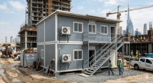 G+1 double storey site office cabin Dubai construction project