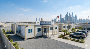 Prefab site office cabin Dubai complete installation ready