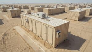 Container toilet block supplier Dubai - 40ft modified container welfare unit UAE