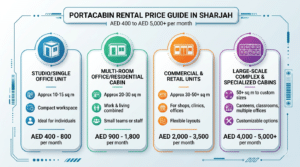Portacabin rental price guide in Sharjah - AED 400 to AED 5,000+ per month
