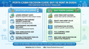 Should you rent or buy a porta cabin in Dubai Decision guide for construction project managers