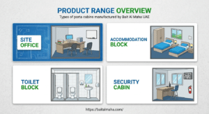 Types of porta cabins manufactured by Bait Al Maha UAE