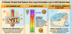 Three climate threats that reduce how long portacabins last in UAE extreme heat