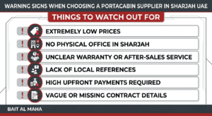 Warning signs when choosing a portacabin supplier in Sharjah UAE