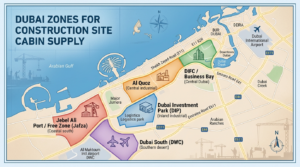 Dubai zones served for construction site cabin supply