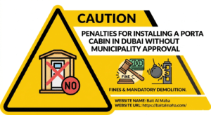 Penalties for installing a porta cabin in Dubai without municipality approval