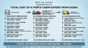 Total Cost of a Porta Cabin Export from Dubai