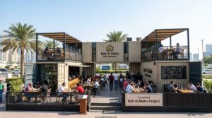 Completed container cafe restaurant project Dubai