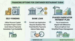 Financing options for container restaurant Dubai