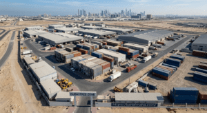 Industrial free zone in Dubai with modular container buildings