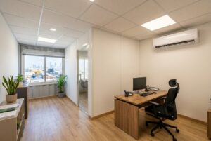Interior fit-out of a containerized block office in Dubai