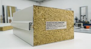 Rock wool sandwich panel used in fire-rated labour accommodation cabins